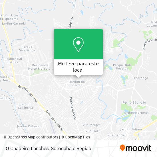O Chapeiro Lanches mapa