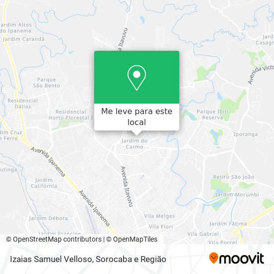 Izaias Samuel Velloso mapa