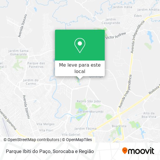 Parque Ibiti do Paço mapa