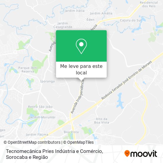 Tecnomecânica Pries Indústria e Comércio mapa