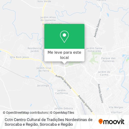 Cctn Centro Cultural de Tradições Nordestinas de Sorocaba e Região mapa