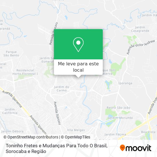 Toninho Fretes e Mudanças Para Todo O Brasil mapa