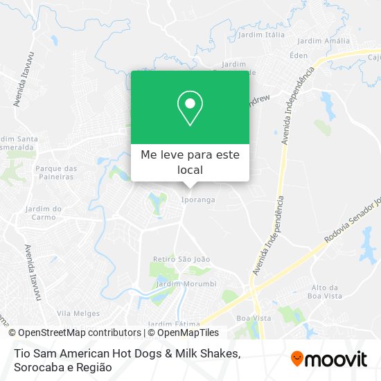 Tio Sam American Hot Dogs & Milk Shakes mapa