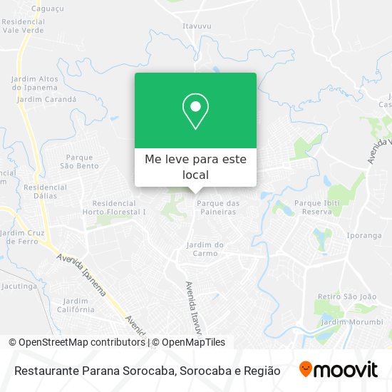 Restaurante Parana Sorocaba mapa