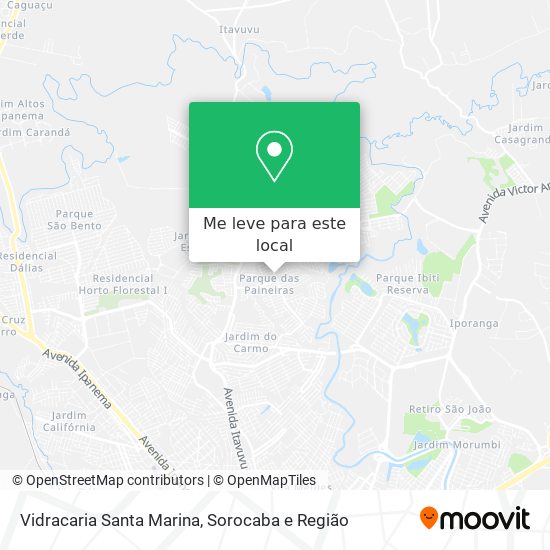 Vidracaria Santa Marina mapa