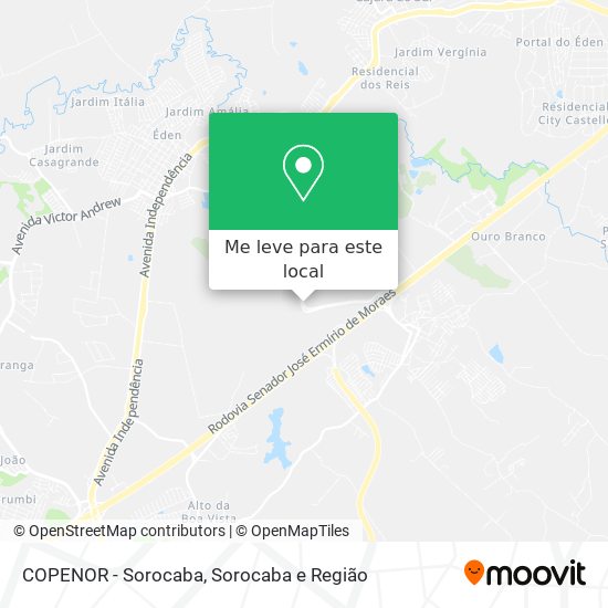 COPENOR - Sorocaba mapa