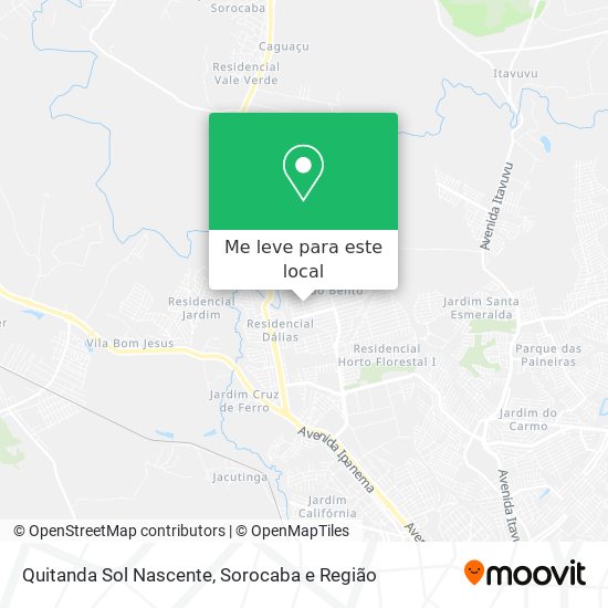 Quitanda Sol Nascente mapa