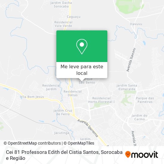 Cei 81 Professora Edith del Cistia Santos mapa