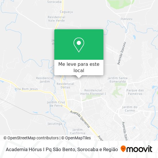 Academia Hórus I Pq São Bento mapa
