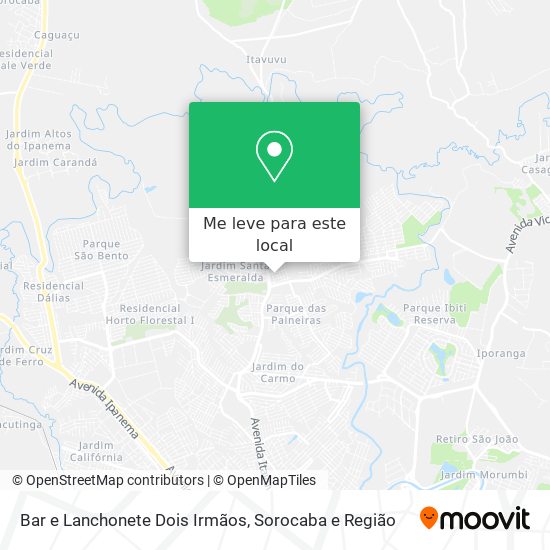 Bar e Lanchonete Dois Irmãos mapa