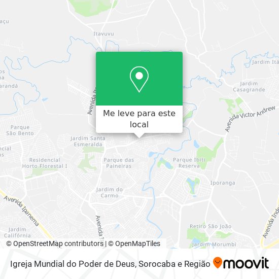 Igreja Mundial do Poder de Deus mapa