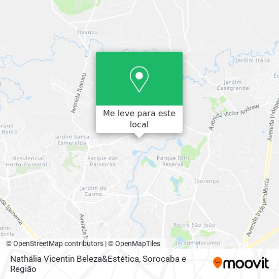 Nathália Vicentin Beleza&Estética mapa