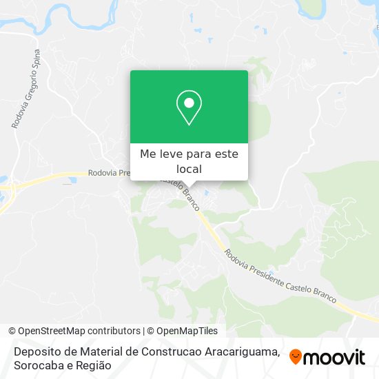 Deposito de Material de Construcao Aracariguama mapa