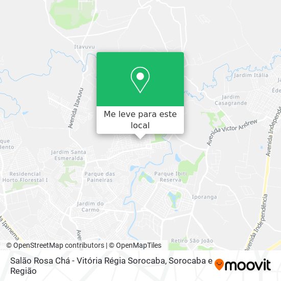 Salão Rosa Chá - Vitória Régia Sorocaba mapa