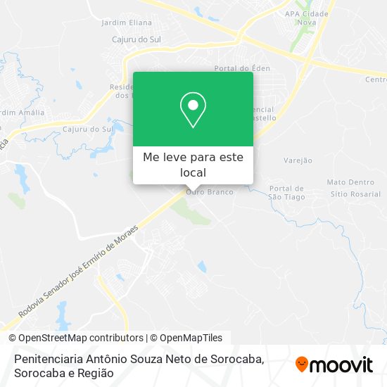 Penitenciaria Antônio Souza Neto de Sorocaba mapa