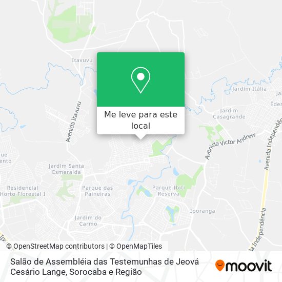 Salão de Assembléia das Testemunhas de Jeová Cesário Lange mapa