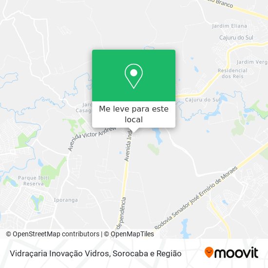 Vidraçaria Inovação Vidros mapa