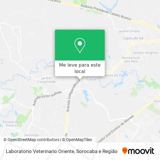 Laboratorio Veterinario Oriente mapa