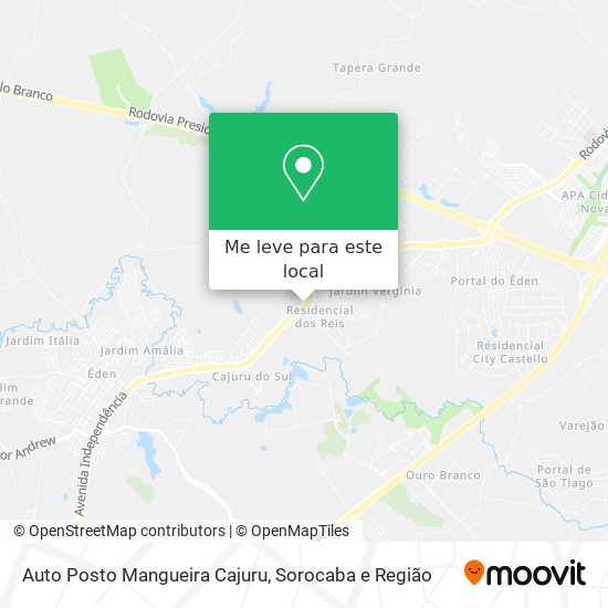 Auto Posto Mangueira Cajuru mapa