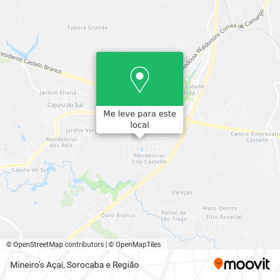 Mineiro's Açaí mapa