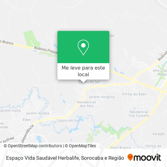 Espaço Vida Saudável Herbalife mapa