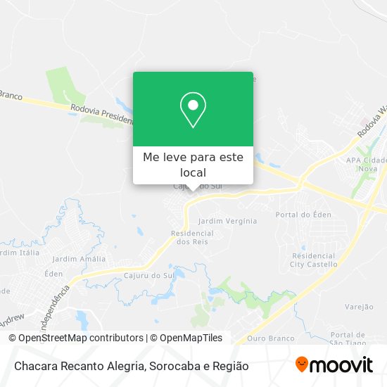 Chacara Recanto Alegria mapa