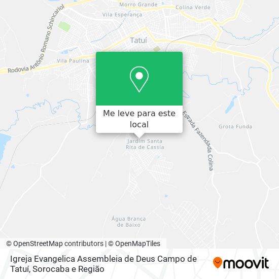 Igreja Evangelica Assembleia de Deus Campo de Tatuí mapa