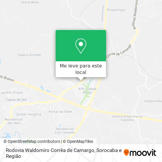 Rodovia Waldomiro Corrêa de Camargo mapa