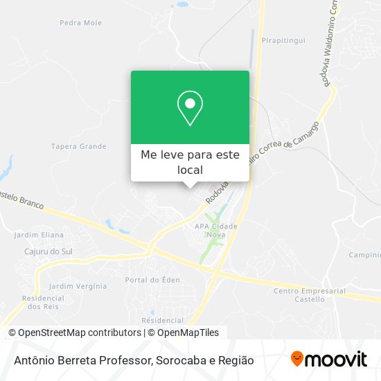 Antônio Berreta Professor mapa