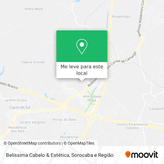 Belíssima Cabelo & Estética mapa