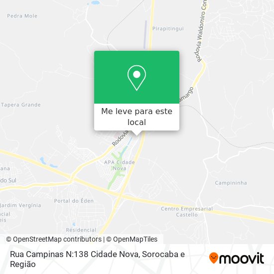 Rua Campinas N:138 Cidade Nova mapa