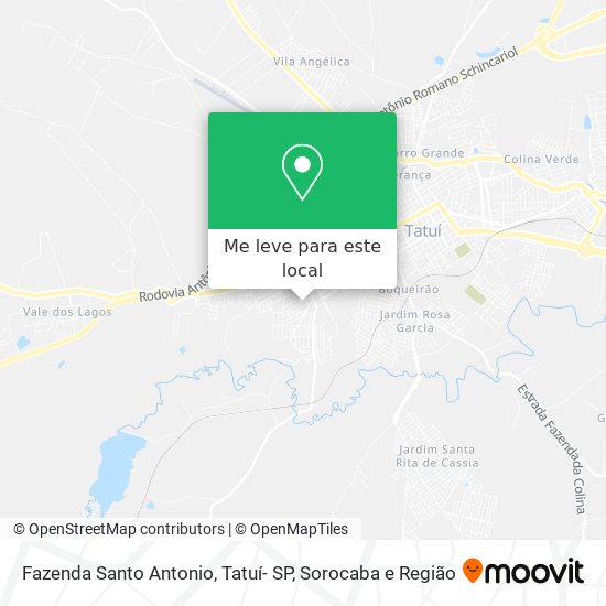 Fazenda Santo Antonio, Tatuí- SP mapa