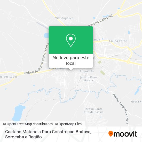 Caetano Materiais Para Construcao Boituva mapa