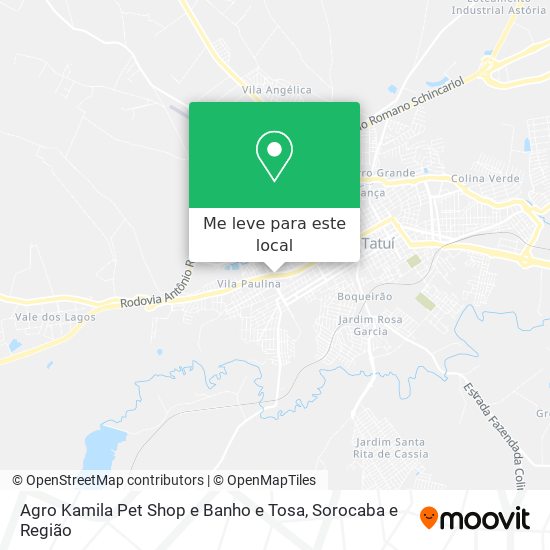 Agro Kamila Pet Shop e Banho e Tosa mapa