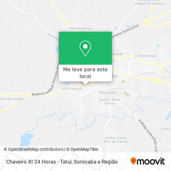 Chaveiro XI 24 Horas - Tatuí mapa