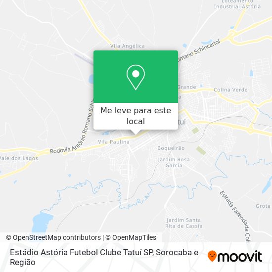 Estádio Astória Futebol Clube Tatuí SP mapa
