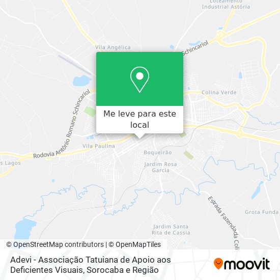 Adevi - Associação Tatuiana de Apoio aos Deficientes Visuais mapa