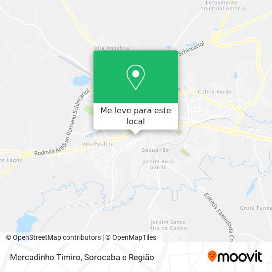 Mercadinho Timiro mapa