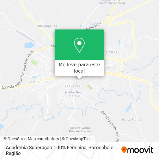 Academia Superação 100% Feminina mapa
