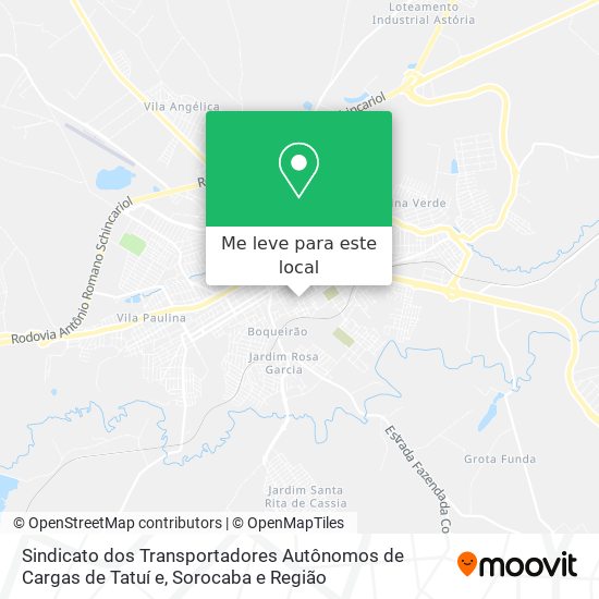 Sindicato dos Transportadores Autônomos de Cargas de Tatuí e mapa