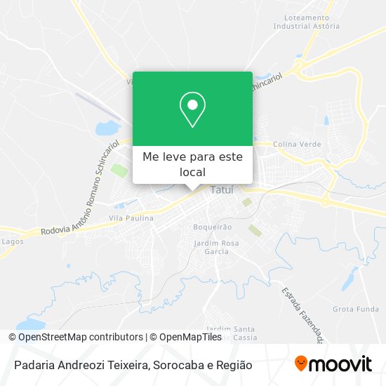 Padaria Andreozi Teixeira mapa