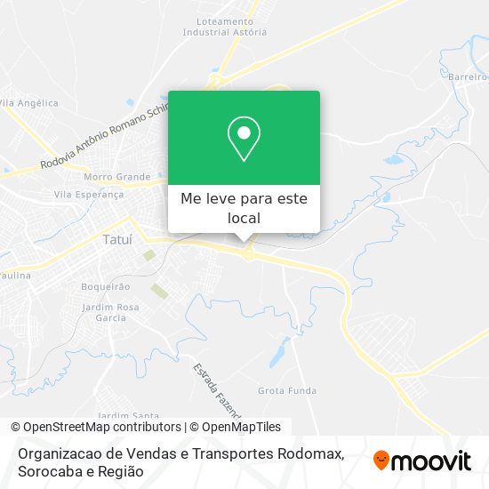 Organizacao de Vendas e Transportes Rodomax mapa