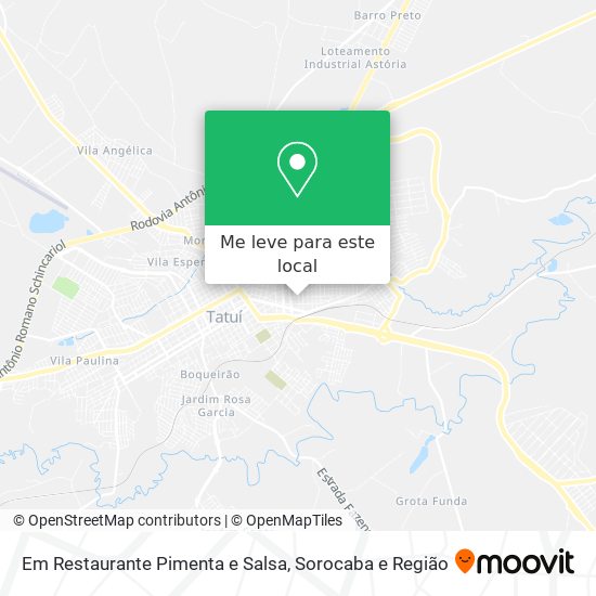 Em Restaurante Pimenta e Salsa mapa