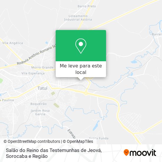 Salão do Reino das Testemunhas de Jeová mapa