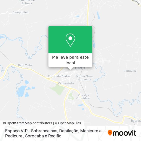 Espaço VIP - Sobrancelhas, Depilação, Manicure e Pedicure. mapa