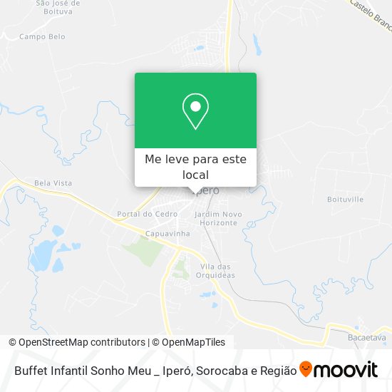 Buffet Infantil Sonho Meu _ Iperó mapa