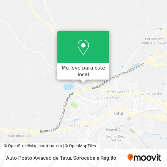 Auto Posto Aviacao de Tatui mapa