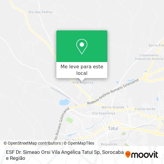 ESF Dr. Simeao Orsi Vila Angélica Tatuí Sp mapa
