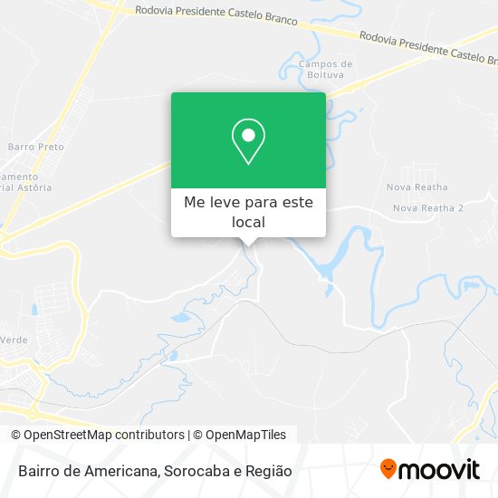 Bairro de Americana mapa