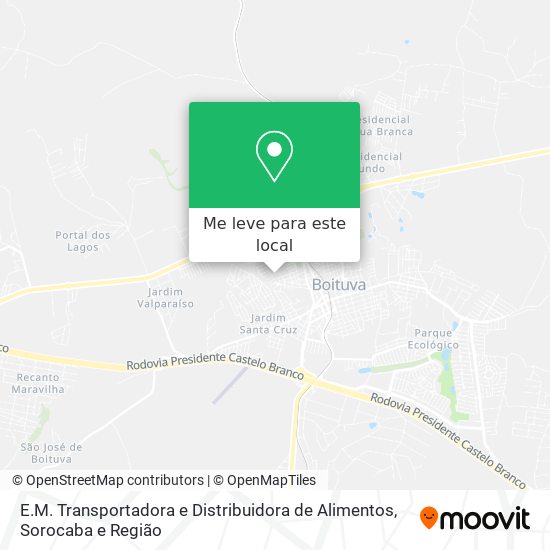 E.M. Transportadora e Distribuidora de Alimentos mapa